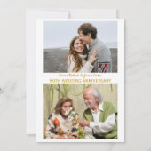 Überraschung 50-jähriges Jubiläum Einladung Gold (Rückseite)