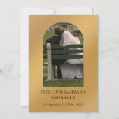 Überraschung 50-jähriges Simple Gold Heart Foto Einladung (Rückseite)