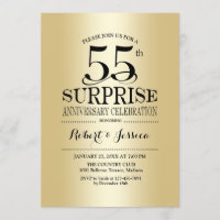 Überraschung 55. Hochzeitstag - Gold