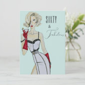 Überraschung 60. Geburtstag 60 und fabelhaftes But Einladung (Stehend Vorderseite)