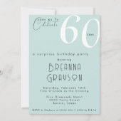 Überraschung 60. Geburtstag 60 und fabelhaftes But Einladung (Rückseite)