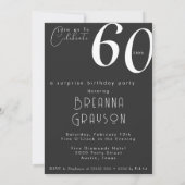 Überraschung 60. Geburtstag 60 und fabelhaftes But Einladung (Rückseite)