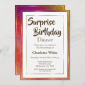 Überraschung 60. Geburtstag Abendessen Einladung (Vorne/Hinten)