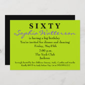 Überraschung 60. Geburtstag Einladung (Vorne/Hinten)