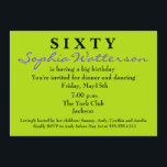 Überraschung 60. Geburtstag Einladung<br><div class="desc">UND MEHR...  Join Zazzle. Vielen Dank für Ihren Besuch in Donna Gotlib. Bitte kontaktieren Sie mich,  wenn Sie Hilfe mit einer Vorlage benötigen. Ich weiß dein Geschäft zu schätzen!</div>