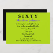 Überraschung 60. Geburtstag Einladung (Vorne/Hinten)