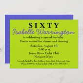 Überraschung 60. Geburtstag Einladung (Vorne/Hinten)