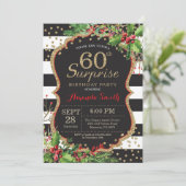 Überraschung 60. Geburtstag Einladung Weihnachten  (Stehend Vorderseite)