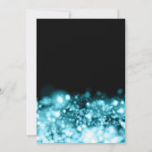 ÜBERRASCHUNG 60. Geburtstag Türkis Mitternachtsgla Einladung (Rückseite)