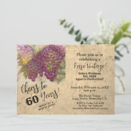 Überraschung 60. Geburtstag Wein Thema Einladung