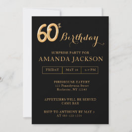 Überraschung 60. Geburtstagsparty Einladung