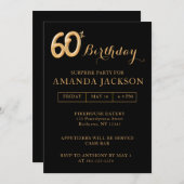 Überraschung 60. Geburtstagsparty Einladung (Vorne/Hinten)