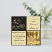 Überraschung 60. Geburtstagsparty Einladungen (Stehend Vorderseite)