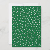 Überraschung 60. Geburtstagsparty - Silver & Green Einladung (Rückseite)