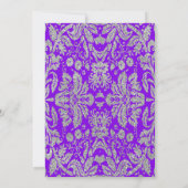 Überraschung 60. Geburtstagsparty - Silver Lila Einladung (Rückseite)