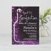 Überraschung 60. Geburtstagswein im Alter zur Perf Einladung (Stehend Vorderseite)