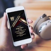 Überraschung 60. Goldene Geburtstagsparty Einladung