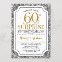 Überraschung 60. Hochzeitstag - Silver Gold