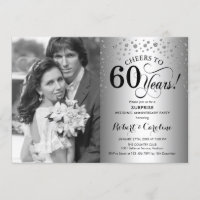 Überraschung 60 Jahre Jubiläum mit Foto Silver Bla