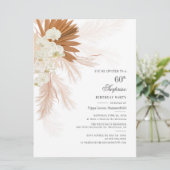 Überraschung 60. Überraschung Geburtstag Tropische Einladung (Stehend Vorderseite)