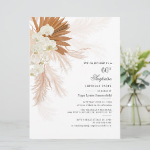 Überraschung 60. Überraschung Geburtstag Tropische Einladung
