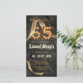 Überraschung 65. Geburtstag Mobile Einladung (Stehend Vorderseite)