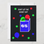 Überraschung 65. Geburtstagsparty Einladung SECRET (Vorderseite)