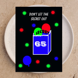 Überraschung 65. Geburtstagsparty Einladung SECRET
