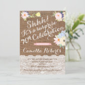 Überraschung 70. Geburtstag Einladungen, Überrasch Einladung (Stehend Vorderseite)