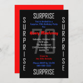 Überraschung 70. Geburtstagsparty Einladung 70 (Vorne/Hinten)