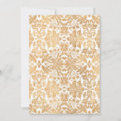 Überraschung 70. Geburtstagsparty - Gold White Einladung (Rückseite)