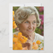 Überraschung 70 Sonnenblumen Schmetterlinge Einladung (Rückseite)