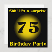 Überraschung 75. Geburtstag Einladungen (Vorne/Hinten)