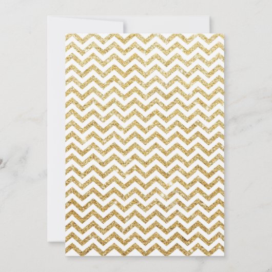 Überraschung 80. Geburtstag Einladung Gold Glitzer (Rückseite)