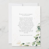 Überraschung 80. Geburtstag Eukalyptus Card Anfrag Einladung (Rückseite)