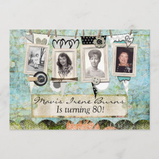 Überraschung 80. Geburtstagsparty Einladung