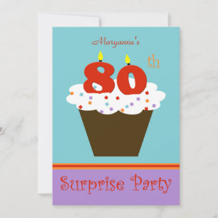 Überraschung 80. Geburtstagsparty Einladung