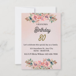 Überraschung 80. Party Geburtstagskarte Einladung