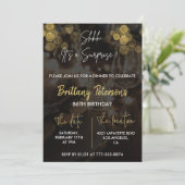 Überraschung 86. Geburtstag Einladungen Glam Glitz (Stehend Vorderseite)