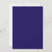 Überraschung 90. Geburtstag Einladung Navy Blue (Rückseite)