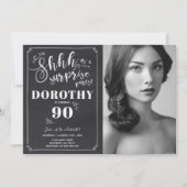 Überraschung 90. Geburtstag Einladung Vintage Über (Vorderseite)