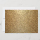 Überraschung 90. Geburtstagsfeier Black & Gold Einladung (Rückseite)