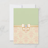 Überraschung 90. Geburtstagsparty | Damask Diamond Einladung (Rückseite)