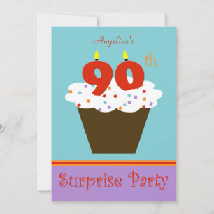 Überraschung 90. Geburtstagsparty Einladung