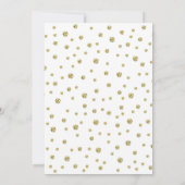 Überraschung 90. Geburtstagsparty - Gold White Einladung (Rückseite)
