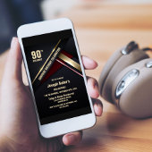 Überraschung 90. Goldene Geburtstagsparty Einladung