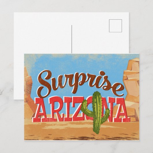 Überraschung Arizona Postkarte (Vorne/Hinten)