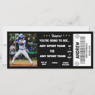 Überraschung Baseballspiel Stadion Geschenk Ticket Einladung
