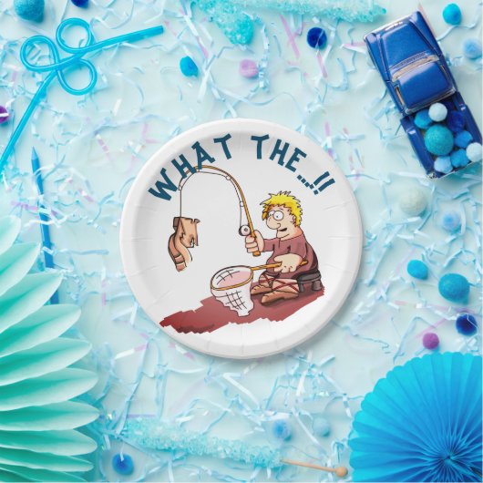 Überraschung beim Fischfang Pappteller (Party)