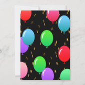 Überraschung Birthday Balloons und Confetti Custom Einladung (Rückseite)